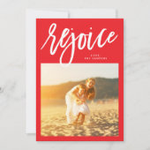 :Verheug u" Religieuze kerstfoto Feestdagenkaart (Voorkant)