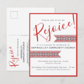 Verheug u | Slavische volks kunst Poinsettia Briefkaart (Voorkant / Achterkant)