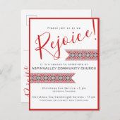 Verheug u | Slavische volskunst Poinsettia Briefkaart (Voorkant / Achterkant)