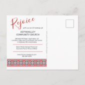 Verheug u | Slavische volskunst Poinsettia Briefkaart (Achterkant)