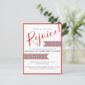 Verheug u | Slavische volskunst Poinsettia Briefkaart (Staand voorkant)