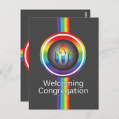 verheugd over het verenigd universeel congregatie briefkaart (Voorkant / Achterkant)