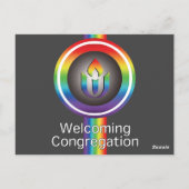 verheugd over het verenigd universeel congregatie briefkaart (Achterkant)