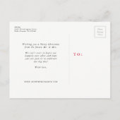 Verheugd rood save the date vakantiefoto briefkaar aankondigingskaart (Achterkant)