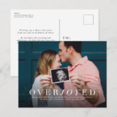 Verheugd vakantie zwangerschapsaankondiging briefk aankondigingskaart (Voorkant / Achterkant)