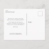 Verheugd vakantie zwangerschapsaankondiging briefk aankondigingskaart (Achterkant)