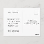 Verheugend op de aankondiging van Christmas Baby Briefkaart (Achterkant)