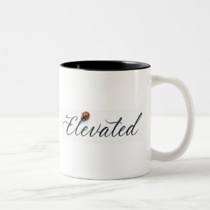Verheven met een lieveheersbeestje tweekleurige koffiemok