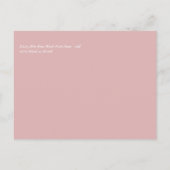 Verheven Stof Blauw Bloemen Salie Groene Trouwfees Briefkaart (Achterkant)