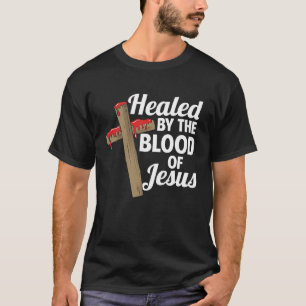 Verhit door het bloed van Jesus Christelijk Cross T-shirt
