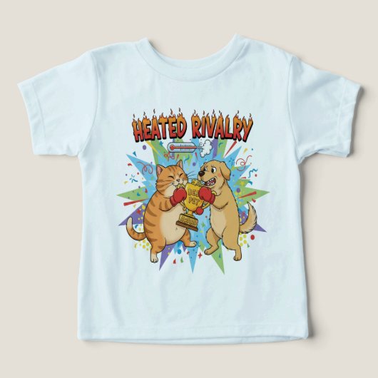 Verhitte Rivaliteit Kat vs Hond Boksen Grappig Bes (Design voorkant)
