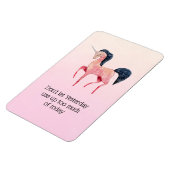 Verhogen Gezegde Roze Eenhoorn met Zwarte Mane Magneet (Linkerzijde)