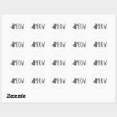 Verhogen kat - Kies achtergrondkleur Ronde Sticker (Vel)