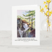 Verhogen Poëzie Natuur Waterverf Wenskaart Kaart (Gele Bloem)