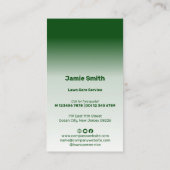 Verhogen van levensstijlen Custom Green Lawn Care Visitekaartje (Achterkant)