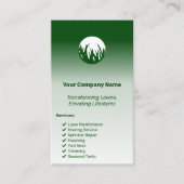 Verhogen van levensstijlen Custom Green Lawn Care Visitekaartje (Voorkant)