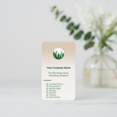 Verhogen van levensstijlen Custom Lawn Care Visitekaartje (Staand voorkant)