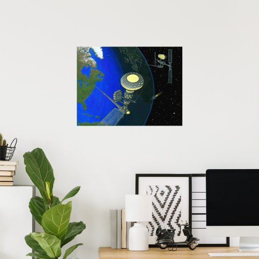 Verhoging ruimtestation poster (Thuiskantoor)