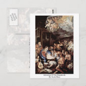Verhoging van de herders door Guido Reni Briefkaart (Voorkant / Achterkant)