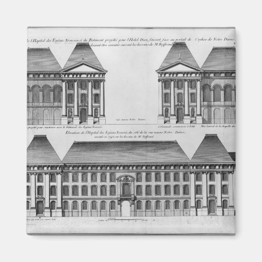 Verhoging van de "Hopital des Enfants"-forel Magneet (Voorkant)