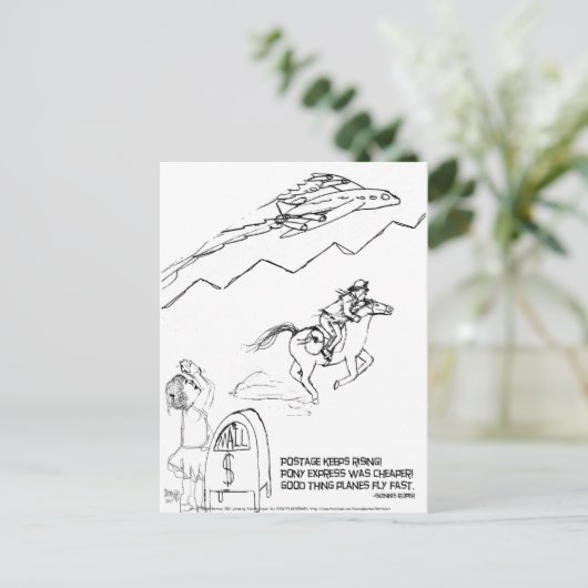 Verhoging van de postsnelheid haiku briefkaart (Staand voorkant)