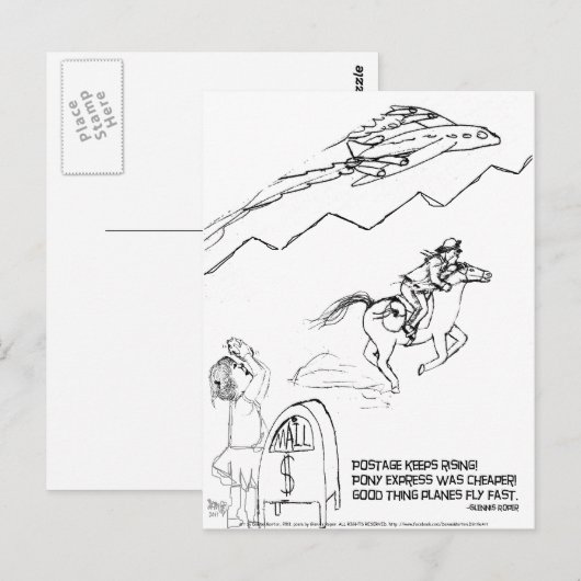 Verhoging van de postsnelheid haiku briefkaart (Voorkant / Achterkant)