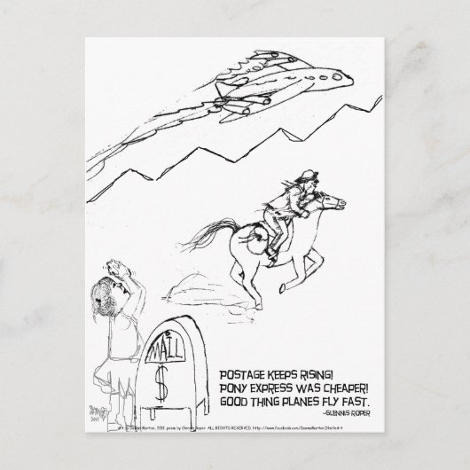 Verhoging van de postsnelheid haiku briefkaart (Voorkant)