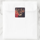 Verhoging van de schaafbestanden 2 vierkante sticker (Tas)