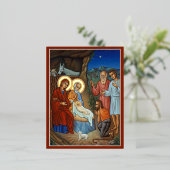 Verhoging van de schaaphersen folie feestdagen briefkaart (Staand Voorkant)