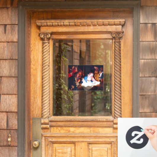 Verhoging van de schaaphersen raamsticker (Huis Deur)