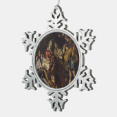 Verhoging van de schaaphersen tin sneeuwvlok ornament (Rechts)