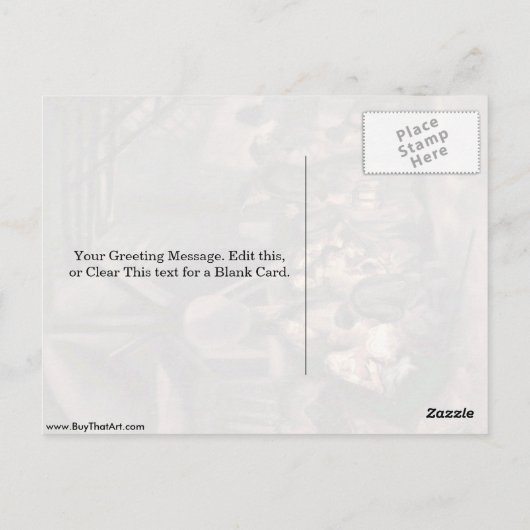 Verhoging van de schapenhouderij per workshop van  briefkaart (Achterkant)