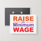 Verhoging van het minimumloon button (Voorkant / Achterkant)