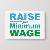 Verhoging van het minimumloon button (Voorkant)