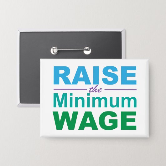 Verhoging van het minimumloon button (Voorkant / Achterkant)