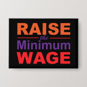 Verhoging van het minimumloon button (Voorkant)