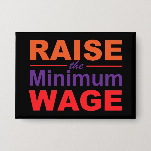 Verhoging van het minimumloon button (Voorkant)