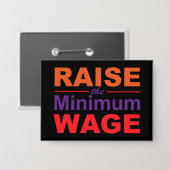 Verhoging van het minimumloon button (Voorkant / Achterkant)