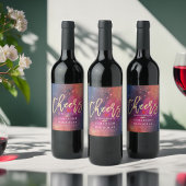 Verhogingen van de nebula constellaties van de wed wijn etiket