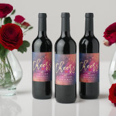 Verhogingen van de nebula constellaties van de wed wijn etiket