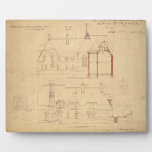 Verhogingen voor het Rode Huis, Bexley Heath (pen  Fotoplaat