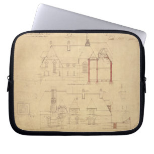Verhogingen voor het Rode Huis, Bexley Heath (pen  Laptop Sleeve