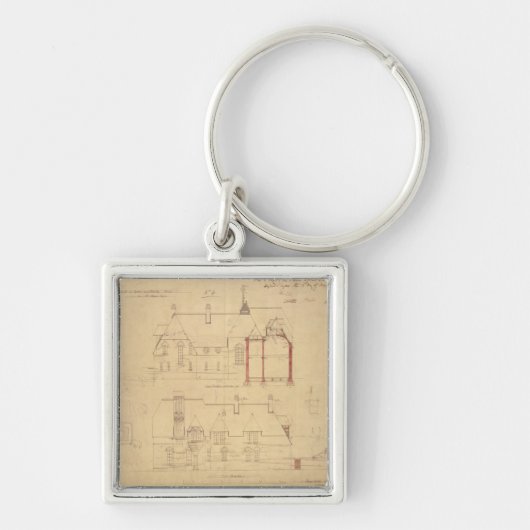 Verhogingen voor het Rode Huis, Bexley Heath (pen Sleutelhanger (Voorkant)