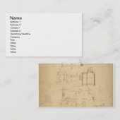 Verhogingen voor het Rode Huis, Bexley Heath (pen  Visitekaartje (Voorkant / Achterkant)