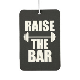 Verhoog de bar grappig gezegde gewichten gym luchtverfrisser