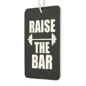 Verhoog de bar grappig gezegde gewichten gym luchtverfrisser (Links)