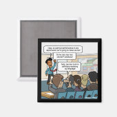 Verhoog de Bar Grappige Vierkante Magneet (Voorkant / Achterkant)