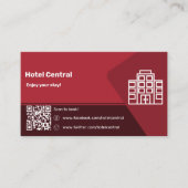 Verhoog de gastvrijheid met ons Classic Red Hotel Visitekaartje (Voorkant)