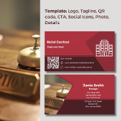 Verhoog de gastvrijheid met ons Classic Red Hotel Visitekaartje