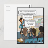 Verhoog de Lachende Ansichtkaart Briefkaart (Voorkant / Achterkant)